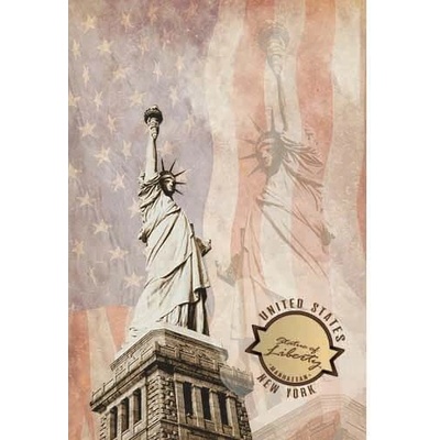 Ceduľa Socha Slobody - USA Liberty - ceduľa 30cm x 20cm Plechová tabuľa