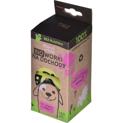 Starch bag bio vrecia na exkrementy 8 roliek x 15 ks žltá