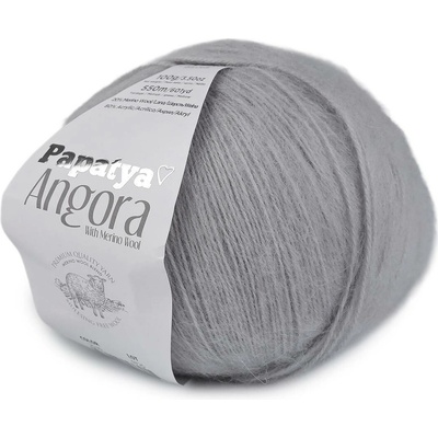 Pletací příze Papataya Angora 100 g Varianta: 8 (2530) šedá světlá, Balení: 1 ks 61543/159756/285629