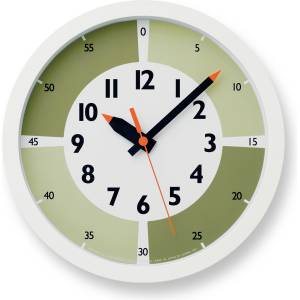 Lemnos Стенен часовник Fun Pun Color 24, 8 см зелен (YD15-01 GN)