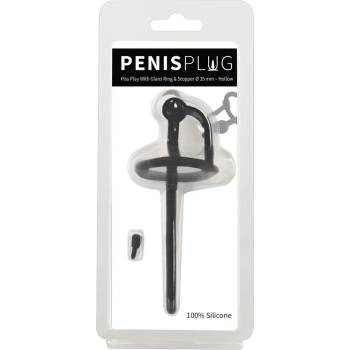 Image 1 of Penis Plug Piss Play with Glans Ring & Stopper