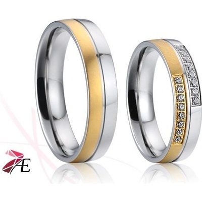 Goldpoint Ocelové snubní prsteny 022 David a Victorie