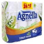 Agnella - 3-пластова Тоалетна хартия 24+8бр. Момина сълза (764567890)