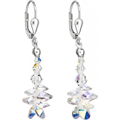 Pavona Stříbrné náušnice visací s krystaly Swarovski AB efekt hrozen 31245.2