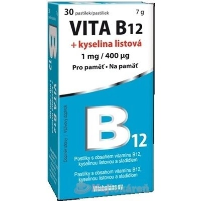 Vitabalans VITA B12 + kyselina listová 30 ks