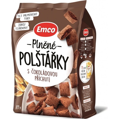 Emco Plněné polštářky s čokoládovou příchutí 175 g – Zbozi.Blesk.cz