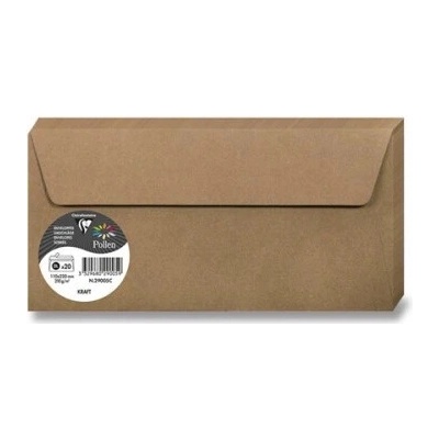 Obálka Clairefontaine Kraft DL, samolepiaca, 20 ks -