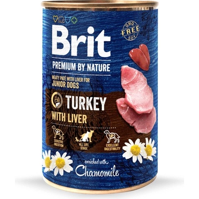 Brit Premium by Nature Dog Turkey With Liver 6 x 400 g
