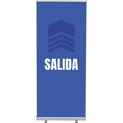 Jansen Display Set Roll-baneru Budget s vytištěným motivem, Východ, modrý, španělsky, 870 x 2080 mm