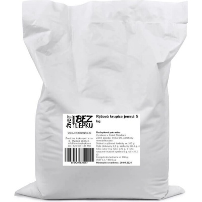 Život bez lepku Ryžová krupica jemná 5 kg