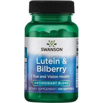 Swanson Lutein & Bilberry, 120 меки капсули, Swanson (SWU990)