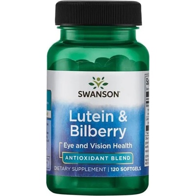 Swanson Lutein & Bilberry, 120 меки капсули, Swanson (SWU990)