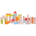 Bigjigs Toys - Дървени многоцветни блокчета - 50 части (BB067)