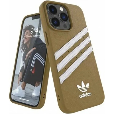 Adidas Кейс Adidas OR Molded PU за iPhone 13 Pro / 13, 6.1", бежово-златист (8718846097628)