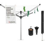 Brabantia Външен простор Brabantia Lift-О-Matic Advance 60m, котва за бетониране, калъф и торба за щипки (90300255)