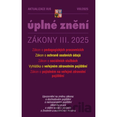 Aktualizace III/6 2025 Zákon o pedagogických pracovnících