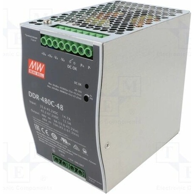MEAN WELL DDR-480C-48 Měnič: DC/DC; 480W; Uvst: 33,6÷67,2VDC; Uvýst: 48VDC; Ivýst: 10A