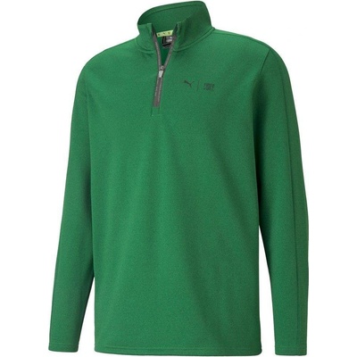 Puma pánska mikina Golf First Mile Flash 1/4 Zip zelená
