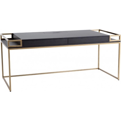 Nordic Design Hugo 180 x 78 cm černo-zlatý lakovaný