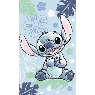 Jerry Fabrics detský uterák Lilo a Stitch Ohana modrý 30 x 50 cm