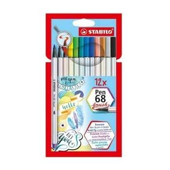 STABILO Комплект Химикали с Филц Stabilo Pen 68 Brush 12 Части Многоцветен