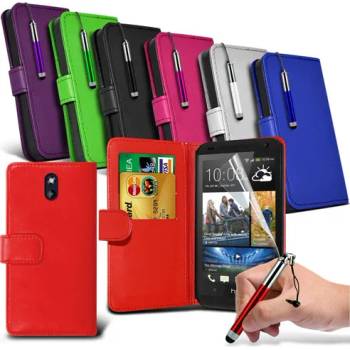 Image 1 of HTC Desire 610 Wallet Кожен Калъф + Протектор и Стилус
