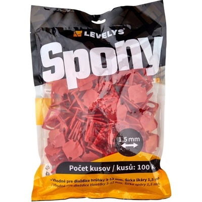 LEVELYS Spony na dlažbu 1,5 mm 100 ks