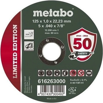 Metabo Řezný kotouč ocel 125 x 1 mm 616263000