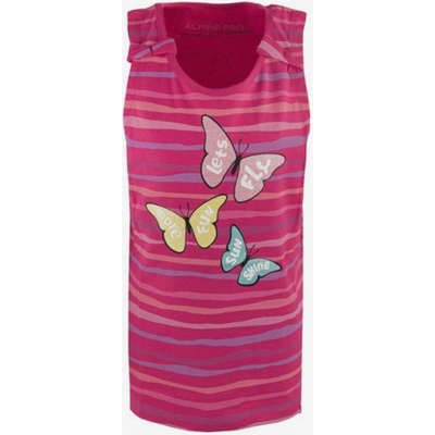 Alpine Pro Тъмнорозов детски щампован потник ALPINE PRO Holso ALPINE PRO | Rozov | Момичешки | 104/110