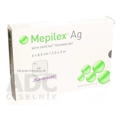 Mepilex Ag 6 x 8,5 cm krytie 5 ks