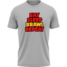 Brawl Stars tričko Eat Sleep Brawl Repeat tričko šedé