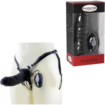 Вибриращ пенис колан за мъже, 18см. - HomeBoy Malesation (MALESA0024)