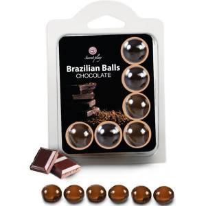 Secret Play set 6 brazilians balls chocolate
