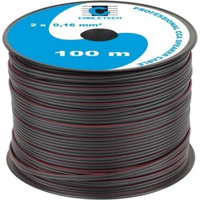 Cabletech dvojlinka 2 x 0,16mm² čierna 100 m