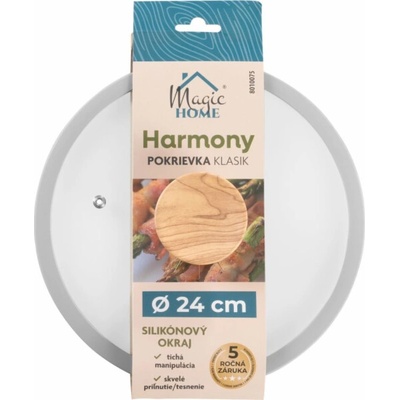 MagicHome Pokrievka Harmony sklenená 24 cm