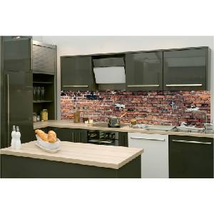 DIMEX ART Фототапет за кухня - напукана тухлена стена 260 x 60 см