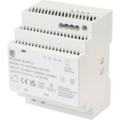 TRU COMPONENTS TC-YSD100S-1207100 sieťový zdroj na montážnu lištu (DIN lištu), 12 V/DC, 7.1 A, 85.2 W, výstupy 1 x