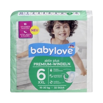 Babylove Premium aktiv plus 6 XXL 16-30 kg 32 St