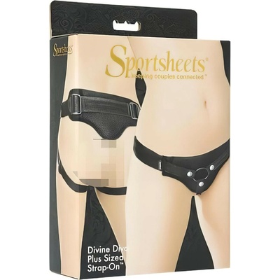 Sportsheets Plus Size spodná bielizeň na upevnenie čierna