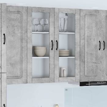 vidaXL Панел за миялна машина Kalmar Циментено сиво 80 x 31 x 100 см (884807)