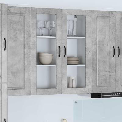 vidaXL Панел за миялна машина Kalmar Циментено сиво 80 x 31 x 100 см (884807)