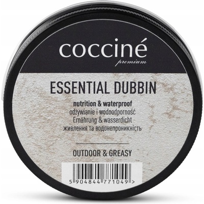 Tukový vosk na kožené boty, vyživující impregnace essential dubbin 100 ml Coccine