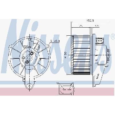 Vnitřní ventilátor NISSENS 87221