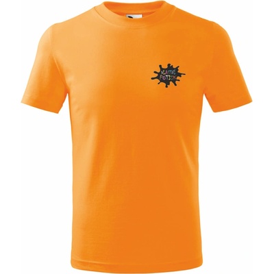 dětské triko s vlastním potiskem levé prso tangerine orange