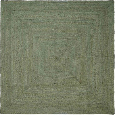 vidaXL Килим за площ Маслиненозелено 240 x 240 cm юта (42010463)