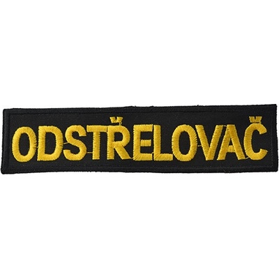 NAVYS Nášivka OSTREĽOVAČ - ČIERNA so žltou niťou