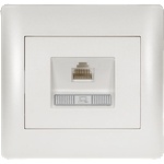 ELMARK Rhyme КОМПЮТЪРЕН КОНТАКТ rj45 (cat5e) БЯЛ МЕТАЛИК (11281)