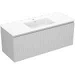 Mexen Rivel шкафче за баня 120 см с мивка Otis, 1 чекмедже, рифеловано, сиво (91A20-12047-1-BF62-W18M01)