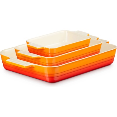 Le Creuset 79161000900080 Pečiace formy ohnivo oranžové 3 ks