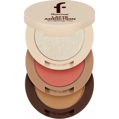 Flormar paletka trio 3v1 Latte Addiction Sculpting Trio 2,6 g